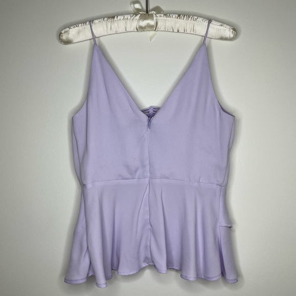 Naked Zebra Lavender Knotted Peplum Tank S - Picture 3 of 4